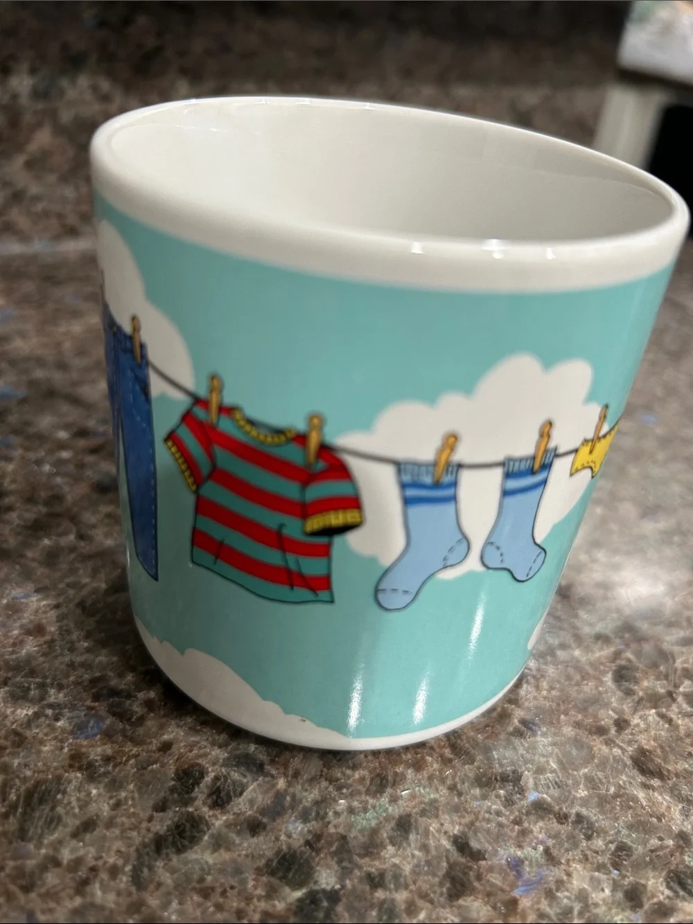 Hang In There Blue Ceramic Mug